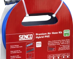 Senco Accessoires Outils Pneumatiques 4000651 Tuyau D'air Comprimé 10 M X 6,5 Mm PVC Hybride Avec Raccords