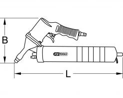 KS Tools Outils Pneumatiques 515.3900 Pistolet à Graisse Pneumatique, Avec Tuyau Flexible Et Buse