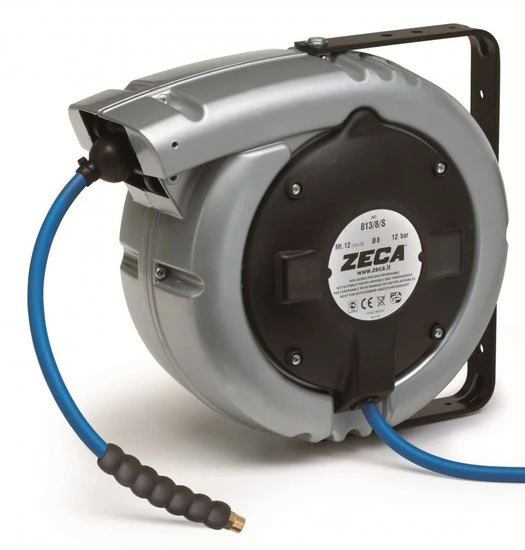 Zeca Outils Pneumatiques 800015 813/8/S Enrouleur De Tuyau D'air ø 8 Mm GRIS 10+2 Mt PVC 1 Zeca Outils Pneumatiques 800015 813/8/S Enrouleur De Tuyau D'air ø 8 Mm GRIS 10+2 Mt PVC